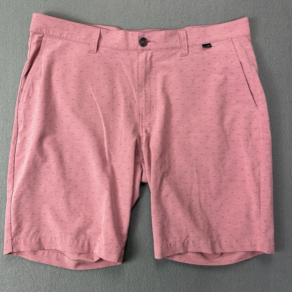 Travis‎ Mathew Manzanillo Golf Shorts Men's 38 Stretch Heather Earth Red